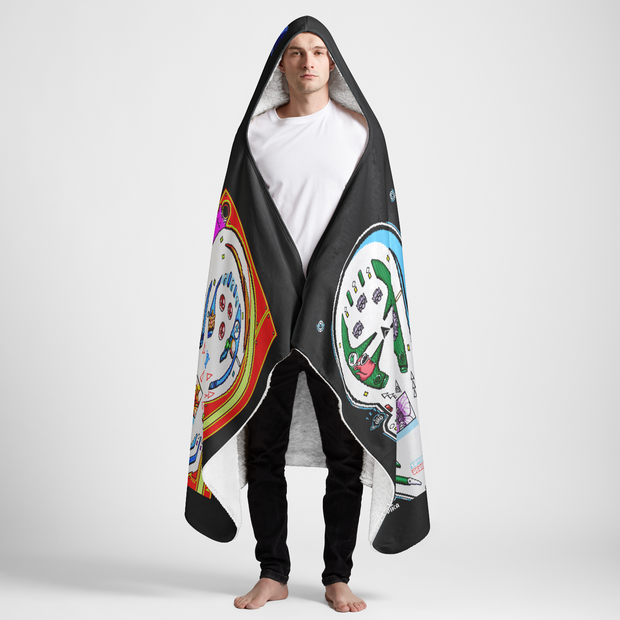 ｐｉｎｂａｌｌ Large Hooded Sherpa Blanket