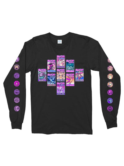 trading cards long sleeve t
