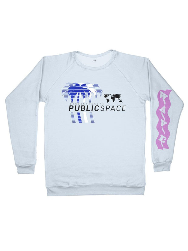 Public Wave Sweatshirt - Public Space xyz - vaporwave aesthetic clothing fashion, kawaii, pastel, pastelgrunge, pastelwave, palewave