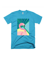 Flamingo Stamp T Shirt - Public Space xyz - vaporwave aesthetic clothing fashion, kawaii, pastel, pastelgrunge, pastelwave, palewave