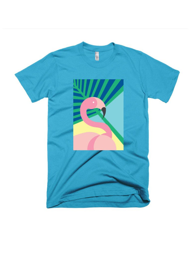 Flamingo Stamp T Shirt - Public Space xyz - vaporwave aesthetic clothing fashion, kawaii, pastel, pastelgrunge, pastelwave, palewave