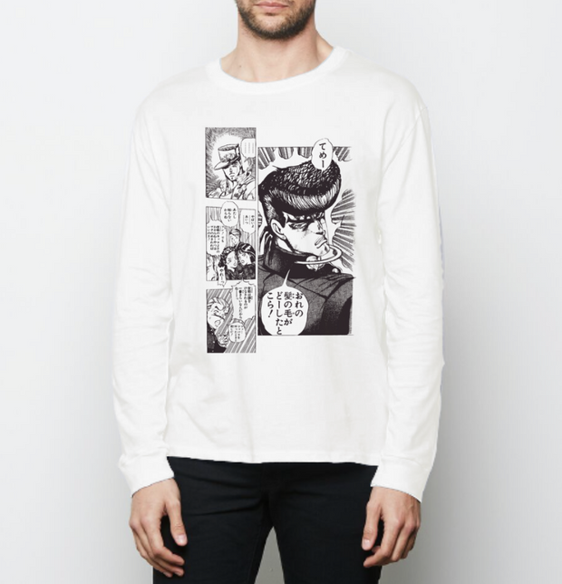 j0j0 manga sketch cotton long sleeve t