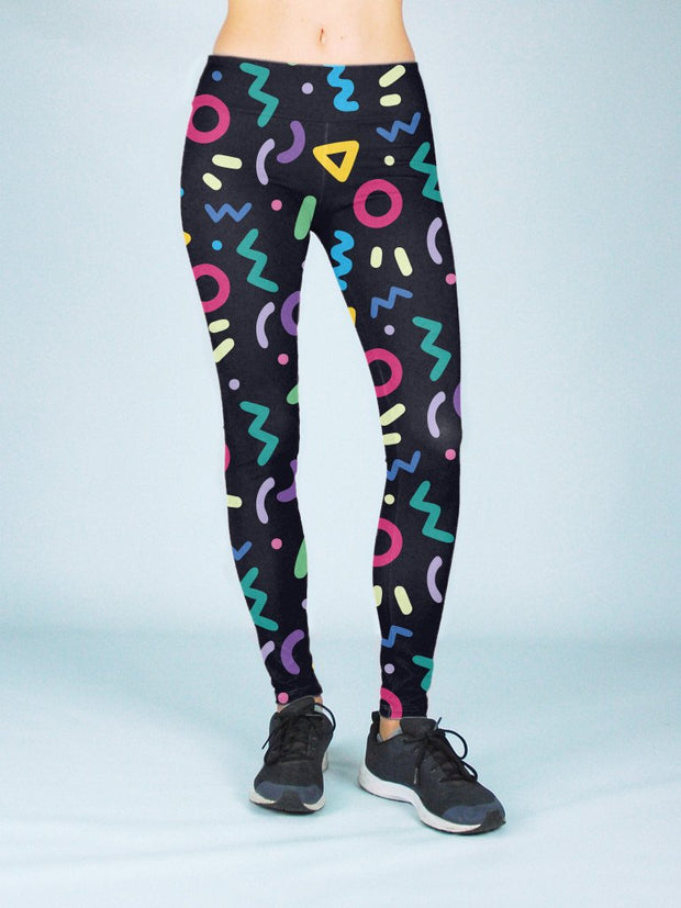Memphis Crayon Yoga Pants - Public Space xyz - vaporwave aesthetic clothing fashion, kawaii, pastel, pastelgrunge, pastelwave, palewave