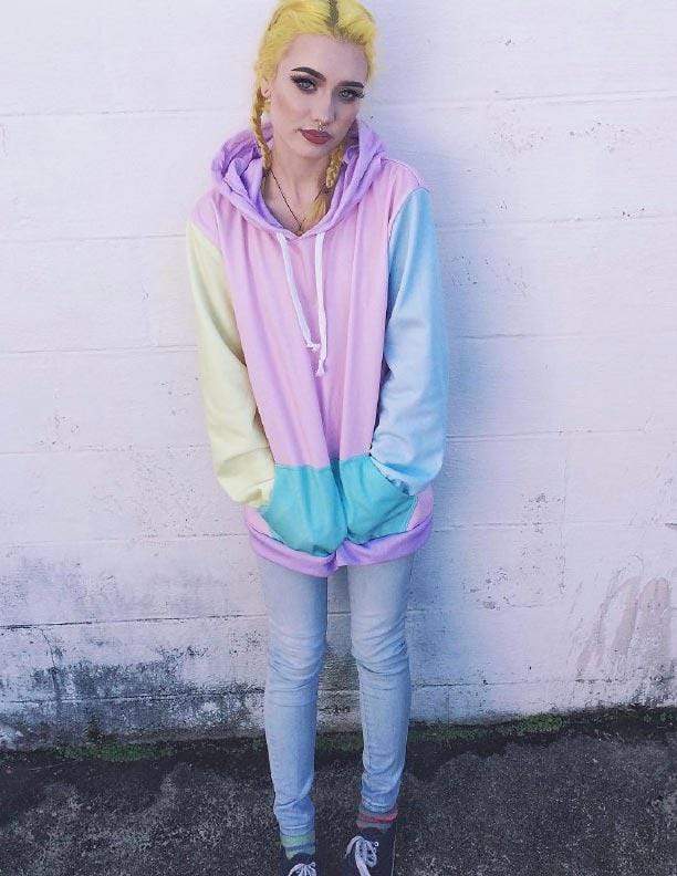 Pastel Lollipop Hoodie - Public Space xyz - vaporwave aesthetic clothing fashion, kawaii, pastel, pastelgrunge, pastelwave, palewave