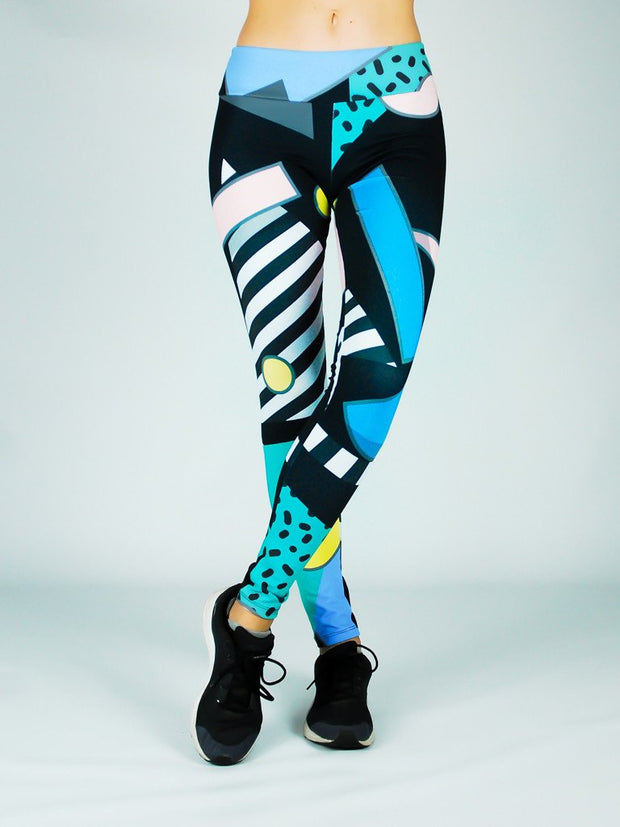 Giant Geo Yoga Pants - Public Space xyz - vaporwave aesthetic clothing fashion, kawaii, pastel, pastelgrunge, pastelwave, palewave